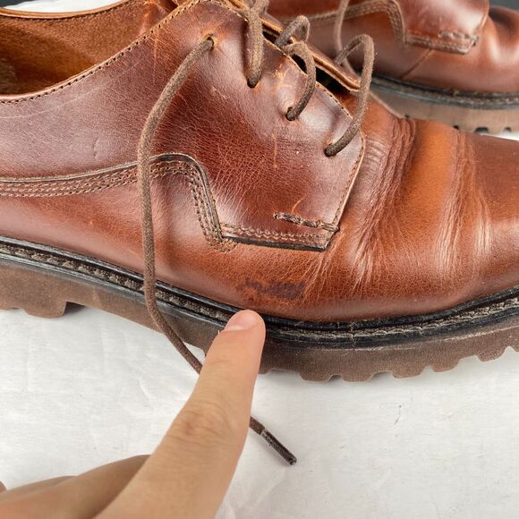 Men's Sebago Drysides Waterproof Lace up Brown Leather Oxford Shoes Size 8M - Picture 9 of 16